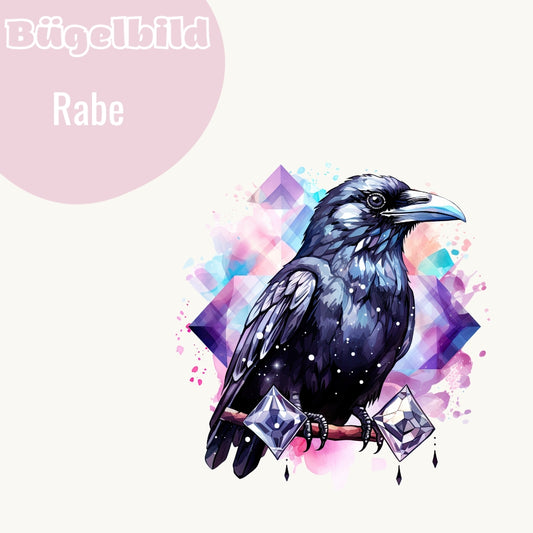 Bügelbild Rabe