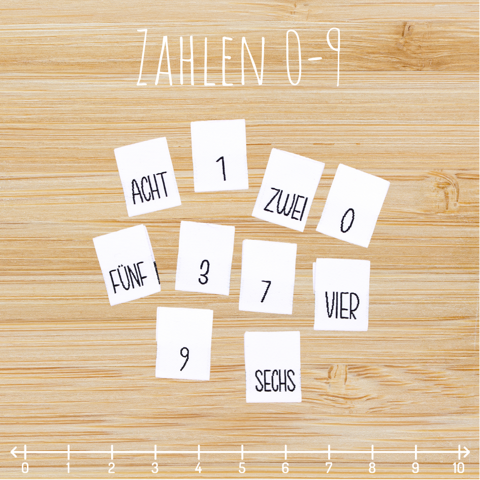 Weblabel Zahlen 0-9